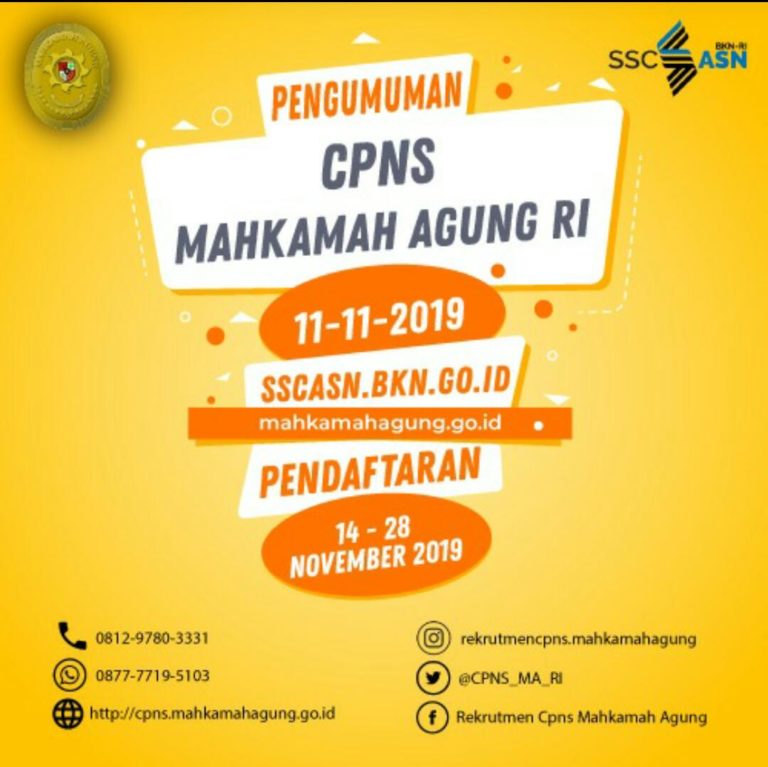 Pengumuman Seleksi Penerimaan CPNS MARI 2019