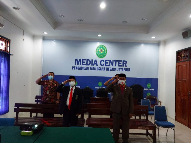 Upacara HUT Republik Indonesia Ke 76 secara virtual.