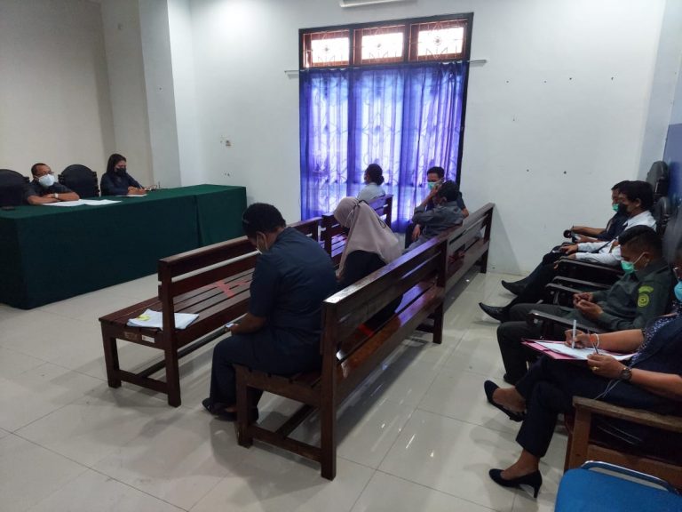 Rapat Rutin dan Evaluasi Kinerja pada Kepaniteraan bulan Agustus 2021