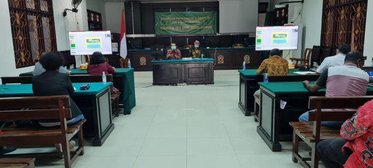 Sosialisasi Pelaksanaan e-Court Tk.I dan e-Court Banding pada Pengadilan Tata Usaha Negara Jayapura Tahun 2021.