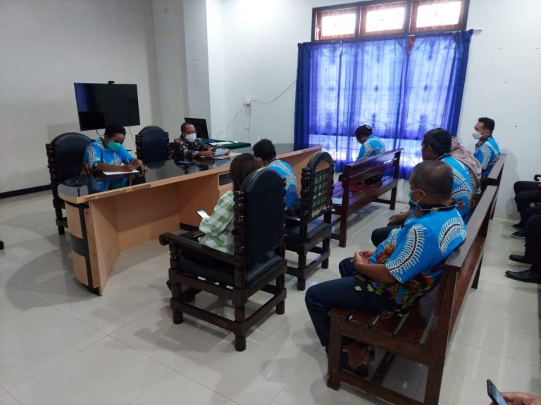 Rapat Rutin dan Evaluasi Kinerja pada Kepaniteraan bulan September 2021