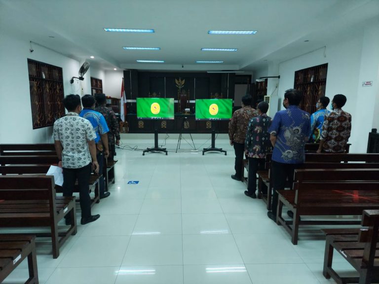 Kegiatan Sosialisasi BerAkhlak, Unit Pengendalian Gratifikasi (UPG), Roadmap RB MA Dan ZI Pada Ditjen Badan Peradilan Militer dan Peradilan Tata Usaha Negara Serta Badan Peradilan di Bawahnya secara virtual.