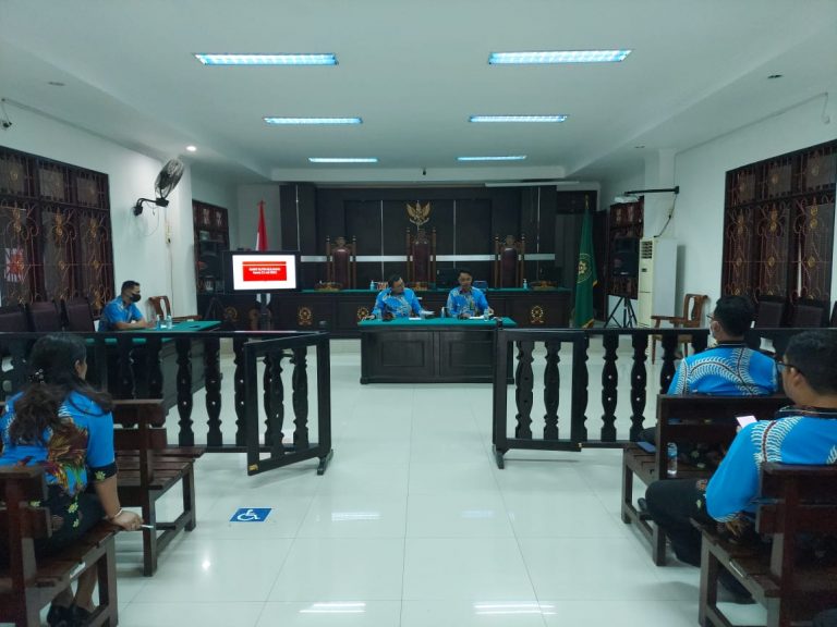 Rapat Bulanan Monitoring dan Evaluasi pada Kepaniteraan dan Kesekretariatan Bulan Juli Tahun 2022