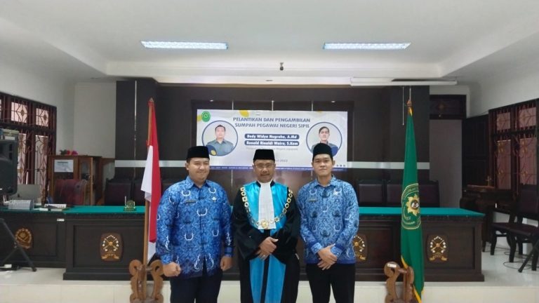 Pelantikan dan Pengambilan Sumpah Pegawai Negeri Sipil Bapak Ronald Rinaldi Wairo, S.Kom dan Bapak Dedy Widya Nugraha, A.Md.