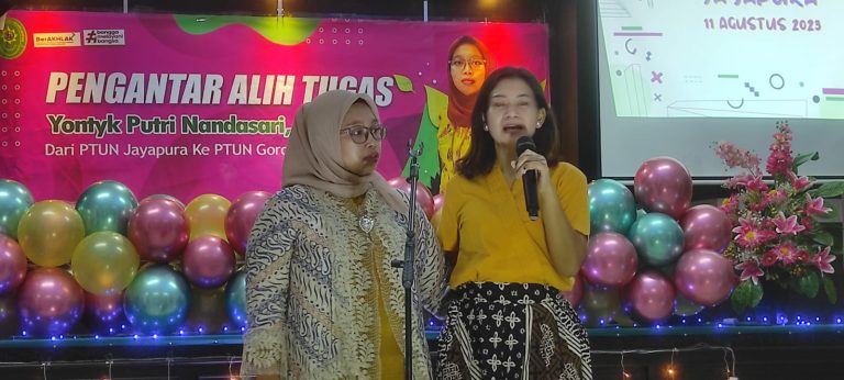Pengantar Alih Tugas Ibu Yontyk Putri Nandasari, S.H., M.H