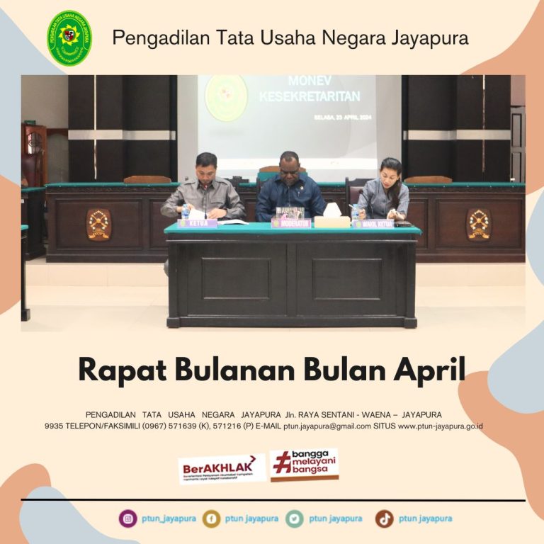 Rapat Bulanan Bulan April 2024