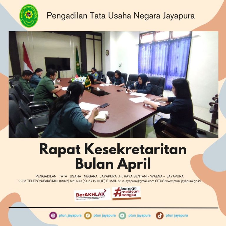 Rapat Kesekretariatan Bulan April 2024