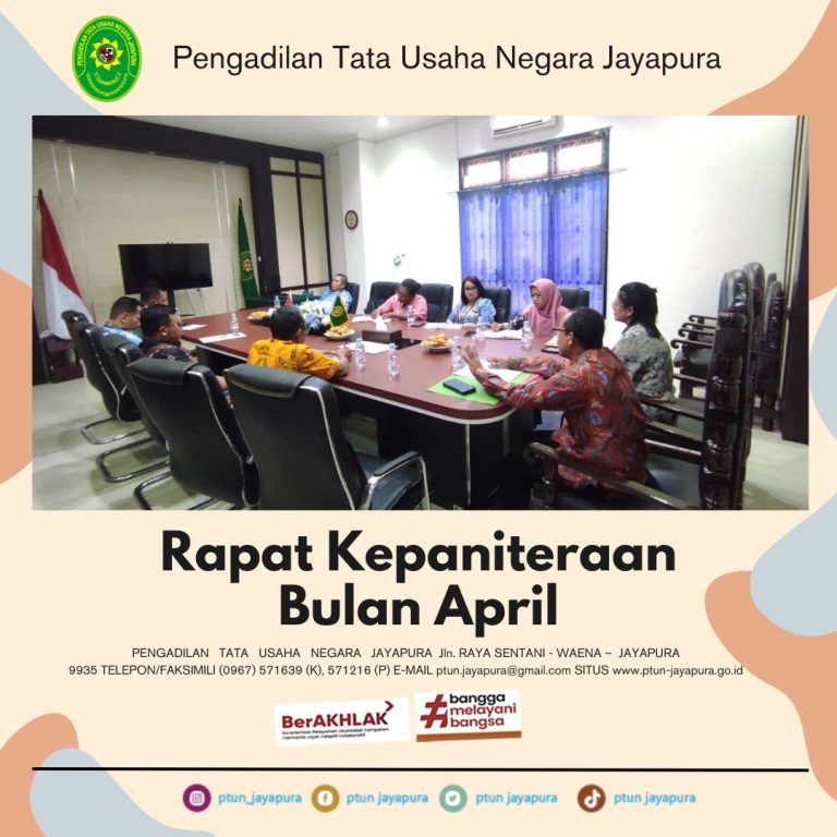 Rapat Kepaniteraan Bulan April 2024