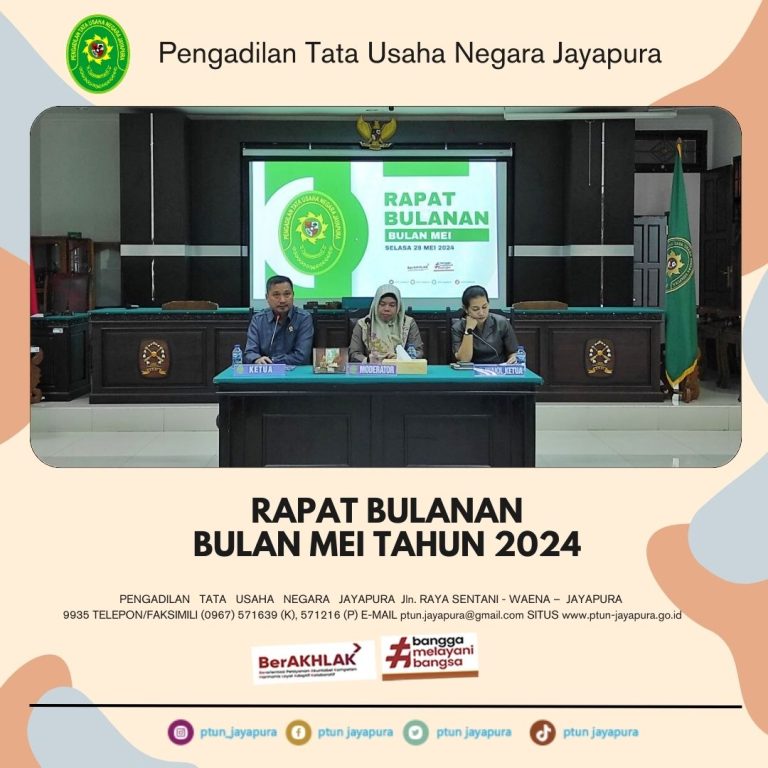 Rapat Bulanan Bulan Mei 2024