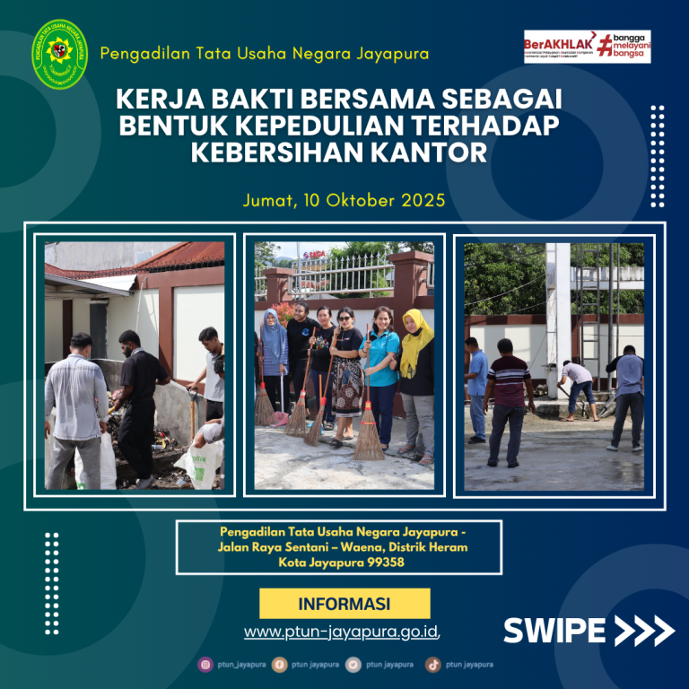 Kerja Bakti Bersama Sebagai Bentuk Kepedulian Terhadap Kebersihan Kantor