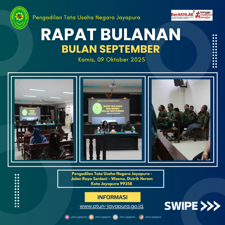 Rapat Bulanan Monitoring dan Evaluasi Bulan September 2025