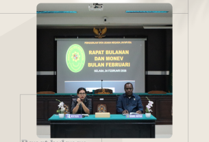 Rapat Bulanan Februari, PTUN Jayapura Perkuat Koordinasi dan Kinerja di Bulan Ramadan