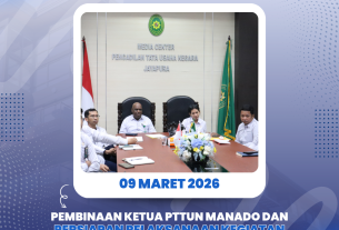 PTUN Jayapura Mengikuti Pembinaan dan Koordinasi Persiapan PTWP Secara Daring