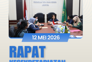 Perkuat Sinergi dan Evaluasi Kinerja, PTUN Jayapura Gelar Rapat Bulanan Kesekretariatan