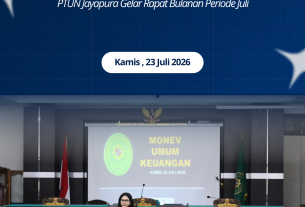 PTUN Jayapura Gelar Rapat Bulanan, Perkuat Koordinasi dan Tingkatkan Kualitas Pelayanan Peradilan