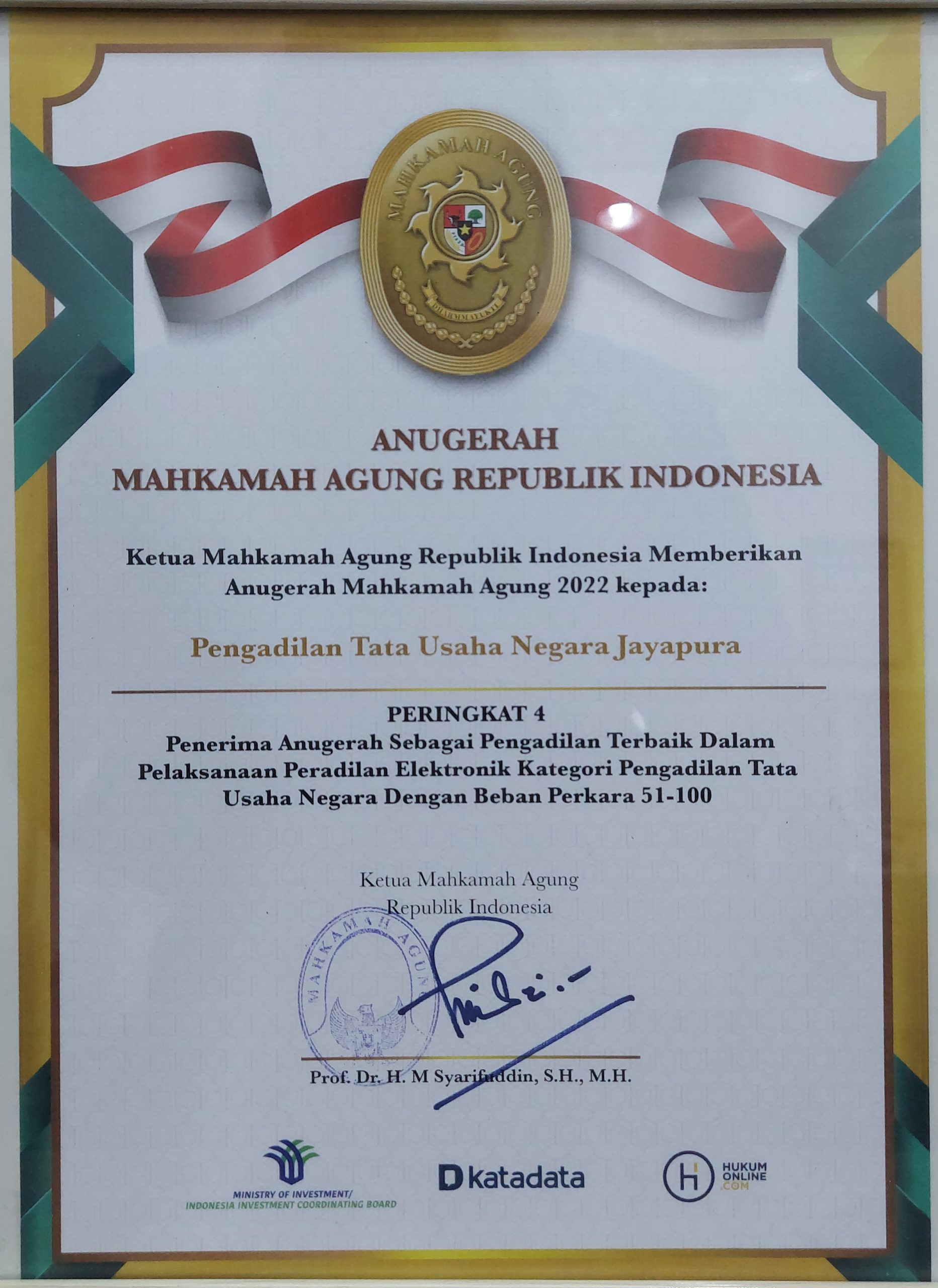 Elementor #8 219 PIAGAM PENGHARGAAN PERADILAN ELEKTRONIK TAHUN 2022 scaled