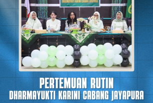 Dharmayukti Karini Cabang Jayapura Perkuat Kebersamaan melalui Pertemuan Rutin