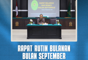 PTUN Jayapura Gelar Rapat Bulanan dan Monev untuk Evaluasi Kinerja serta Penguatan Koordinasi