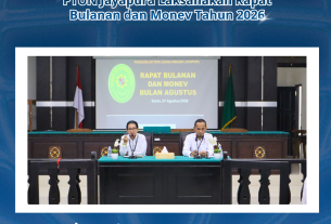 PTUN Jayapura Gelar Rapat Bulanan dan Monev, Perkuat Evaluasi dan Peningkatan Kinerja