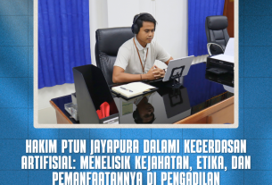 Hakim PTUN Jayapura Mengikuti Pelatihan Teknis Yustisial Kecerdasan Artifisial