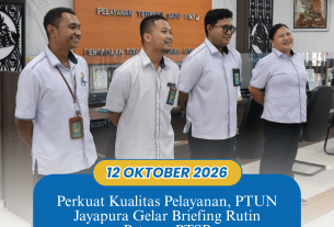 PTUN Jayapura Laksanakan Briefing Rutin Petugas PTSP untuk Tingkatkan Kualitas Pelayanan