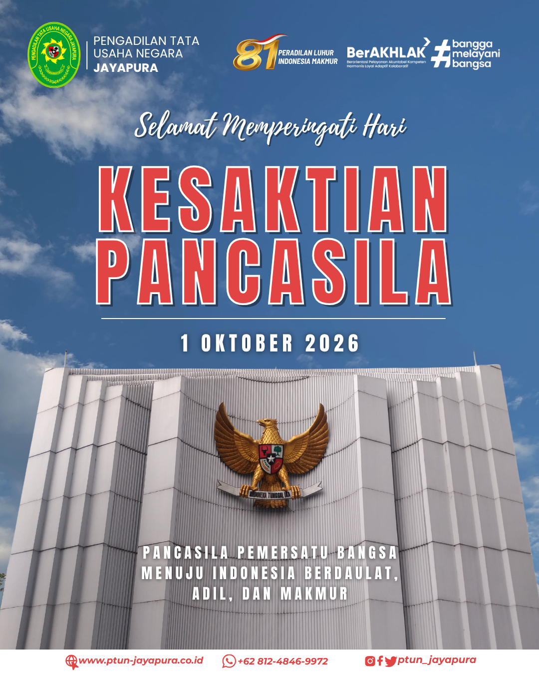 Keluarga Besar PTUN Jayapura Mengucapkan 1
